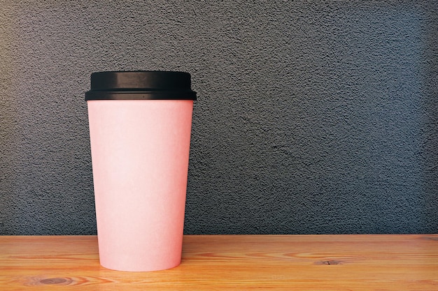 Pink coffee cup