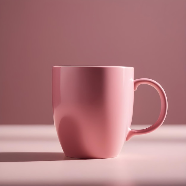 pink coffee mug