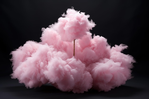 Pink color clouds cotton candy explosion