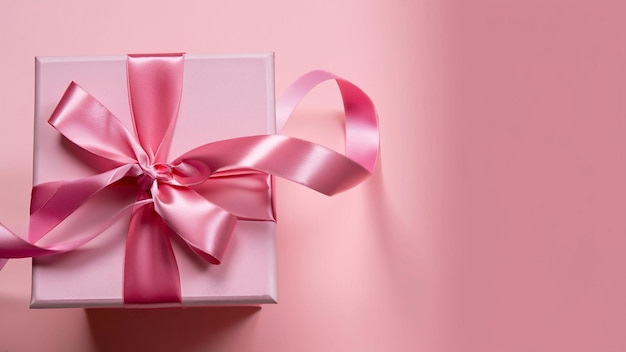 A pink color gift box with