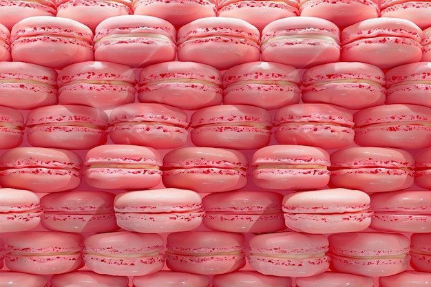 pink color macaroons stack background