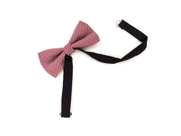 pink color polka dots bow for party