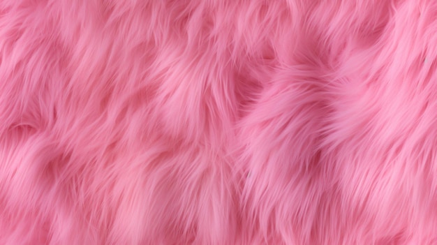 Pink colored fake fur seamless pattern Repeated background of fluffy texture