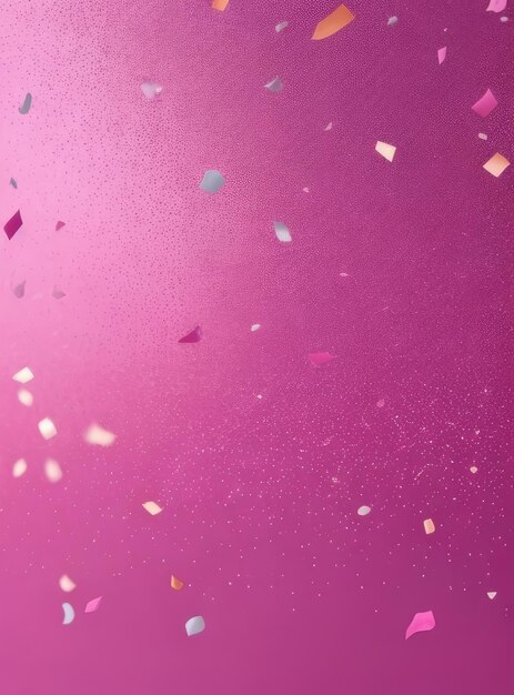 Pink confetti flying in air