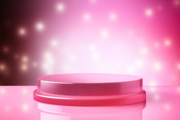 Foto un contenitore rosa con una lattina rosa con le stelle in cima.