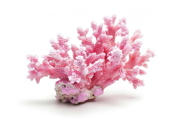 Pink coral isolated on white background