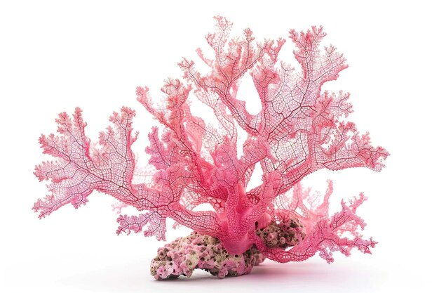 Pink coral isolated on white background