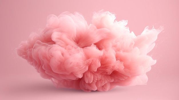 Pink cotton candy illustration AI Generative Generative AI