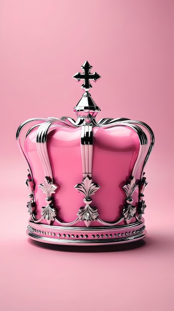 Pink Crown on Pink Background