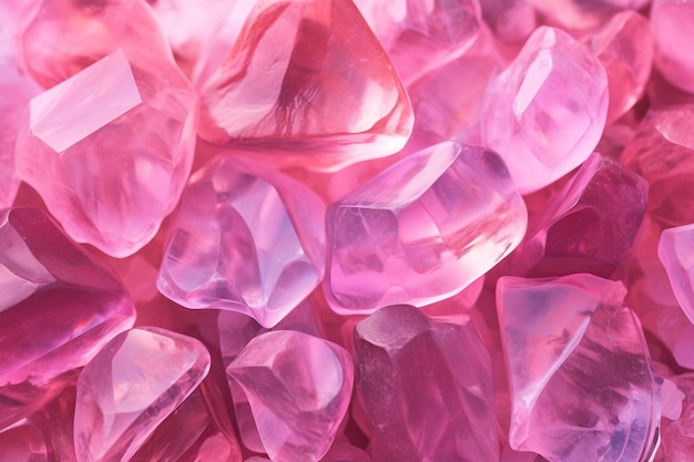 Pink crystals in a pink background