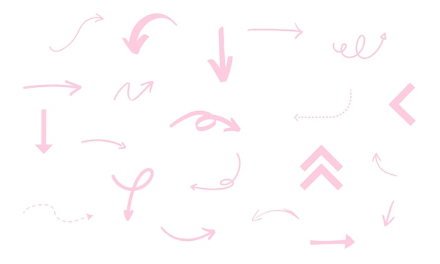 Photo pink curvy arrows