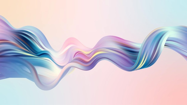 Pink and Cyan Colorful Wave Gradient Dekstop Wallpaper 1