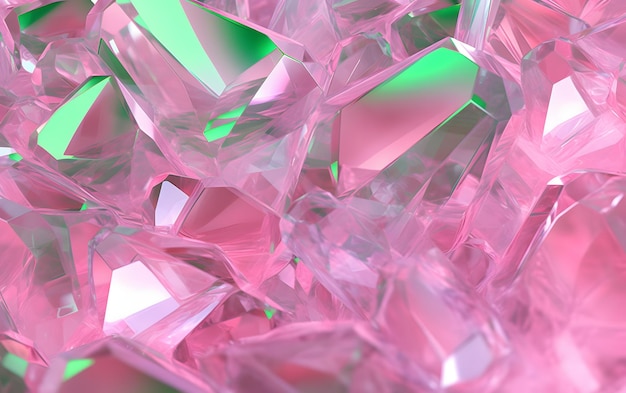 Pink diamonds in a green background