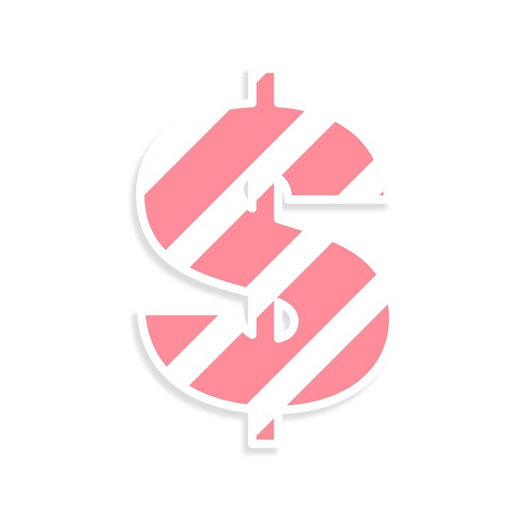 Photo 粉紅色美元符號 png 字體