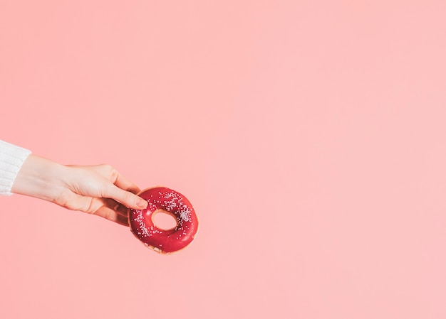 Pink donut treat