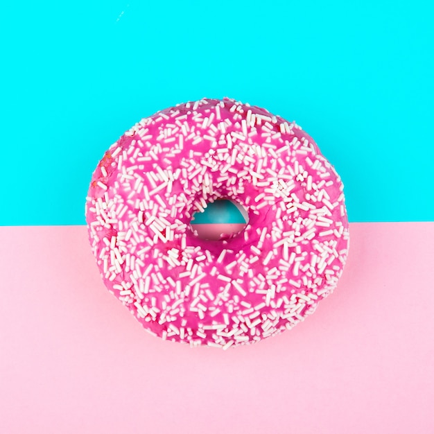 Pink donut with sprinkles