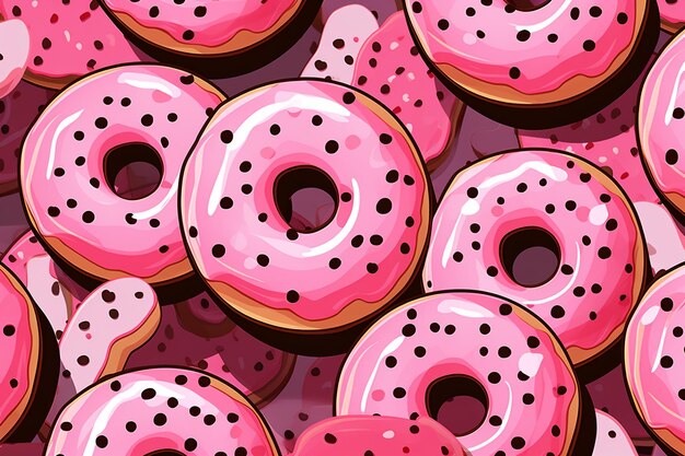 Photo pink donuts pattern ar c v