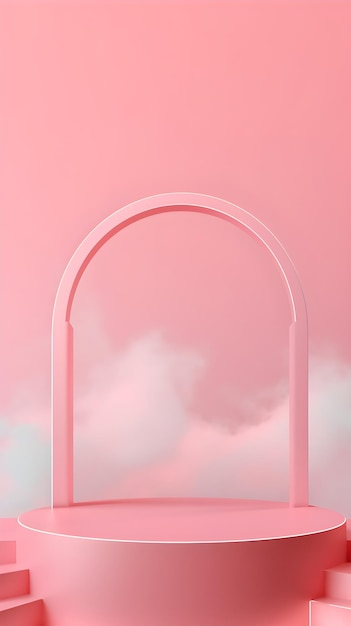 Pink door in the sky