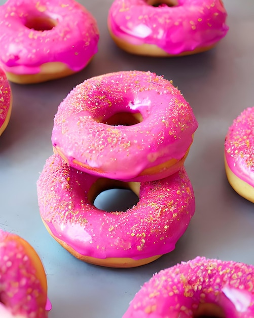 Pink Doughnut Cake