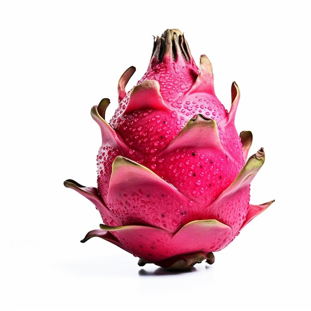 A pink dragon fruit with the word dragon on it