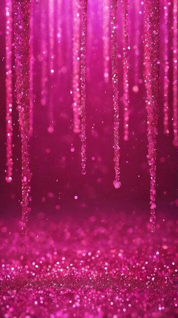 Pink dripping glitter background