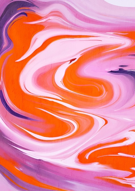 Pink Eclectic Abstract Liquid Modern Painting