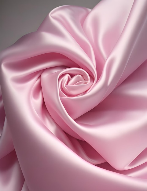 Розовая элегантная и красивая волнистая атласная шелка роскошная ткань текстура фон абстрактный фон