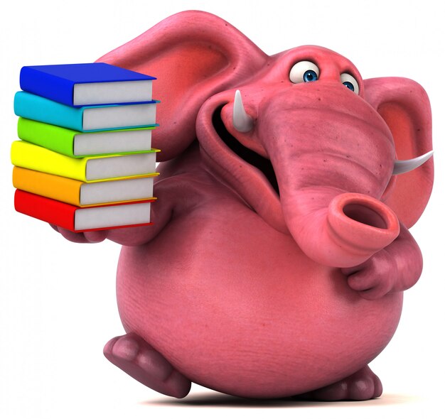 Pink elephant - 3D Illustration