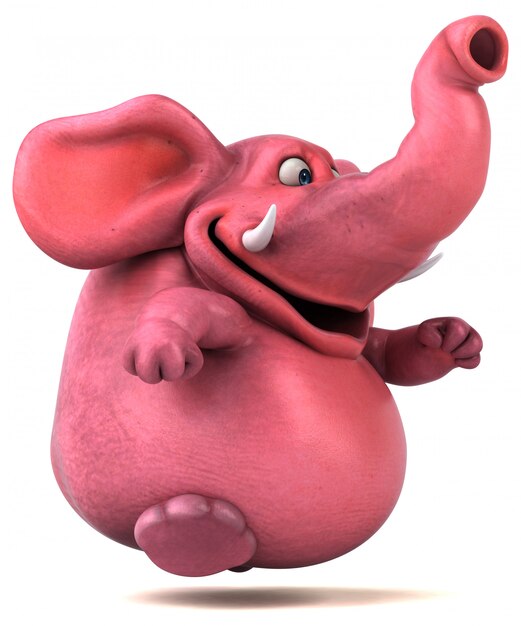 Pink elephant - 3D Illustration