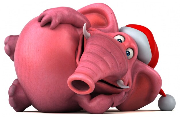 Розовый слон - 3D Иллюстрация