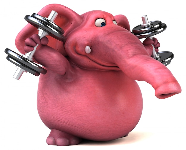 Pink elephant animation