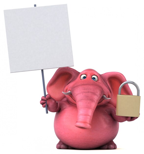 Pink elephant animation