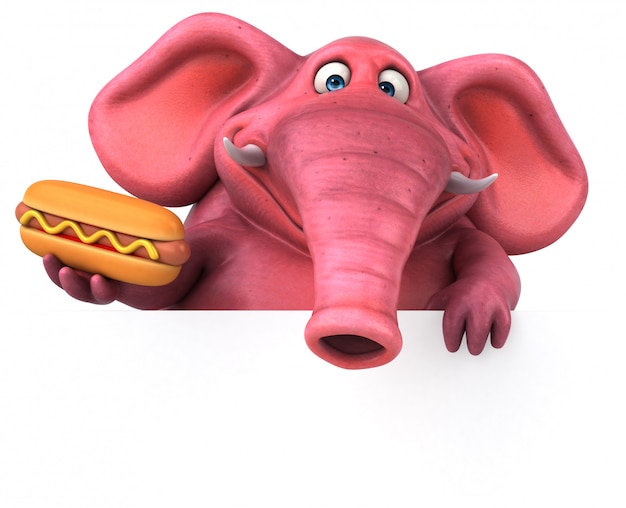 Pink elephant animation