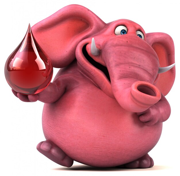 Pink elephant animation