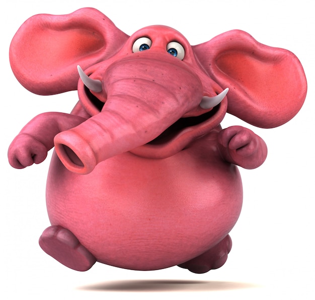 Анимация розового слона