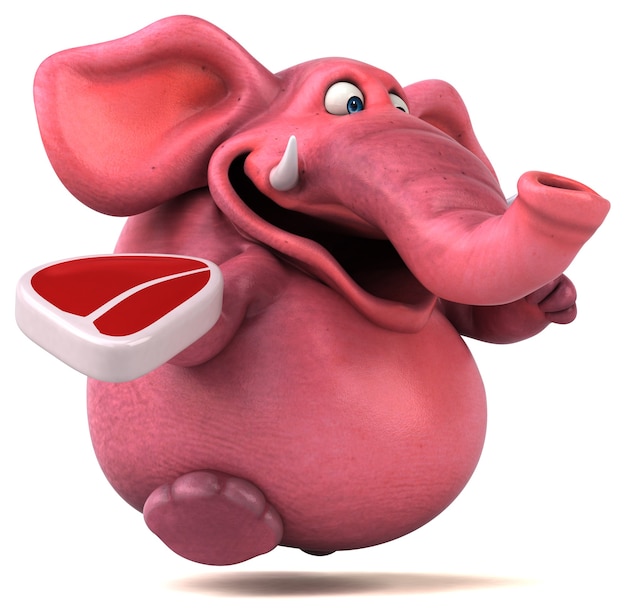 Pink elephant Illustration