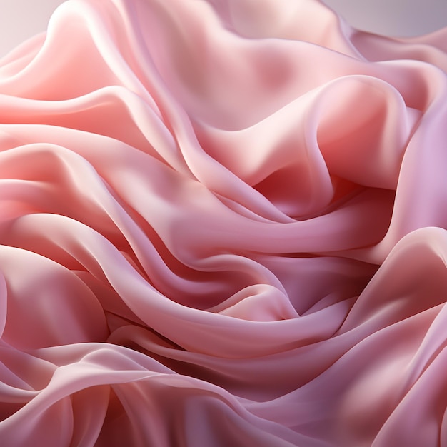 Pink fabric blowing in the wind