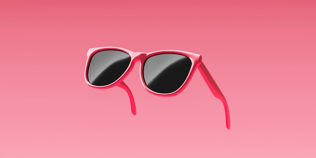 Pink fashion sunglasses and black lens optic