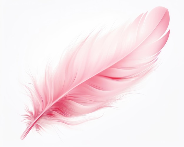 Pink feather isolated