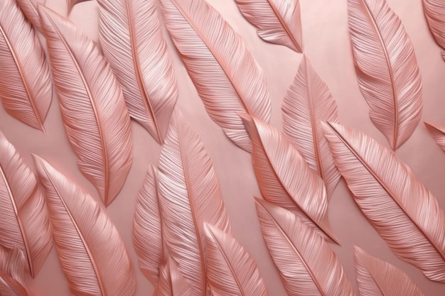 A pink feather pattern with the word feathers on it.