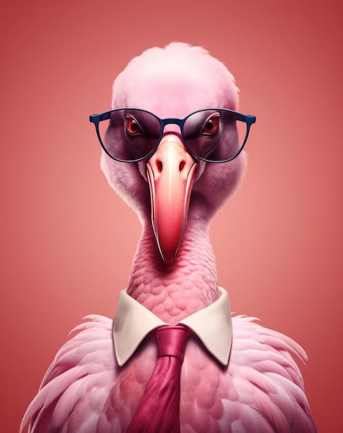 Pink flamingo poster