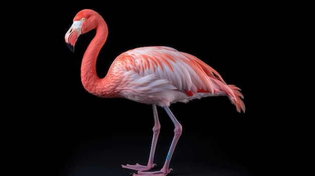 Pink flamingo in studio Generative AI