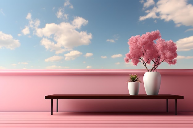 pink flat wall and skin care mockup