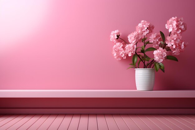 pink flat wall and skin care mockup