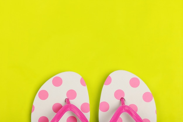 Photo pink flip flops