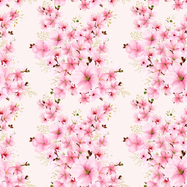 Pink Floral Seamless Pattern