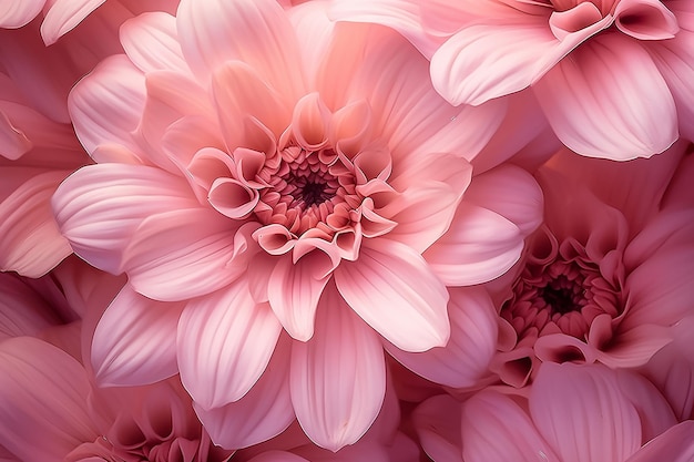 Pink Flower Background Realistic Full Frame