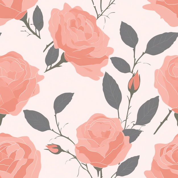 A pink flower background with a bunch of roses