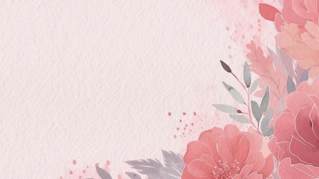 Pink flower frame on a pink background with a place for text