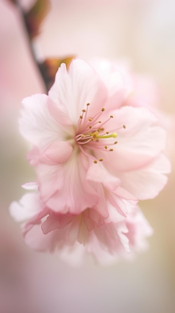 日本の家の庭にあるピンクの花。